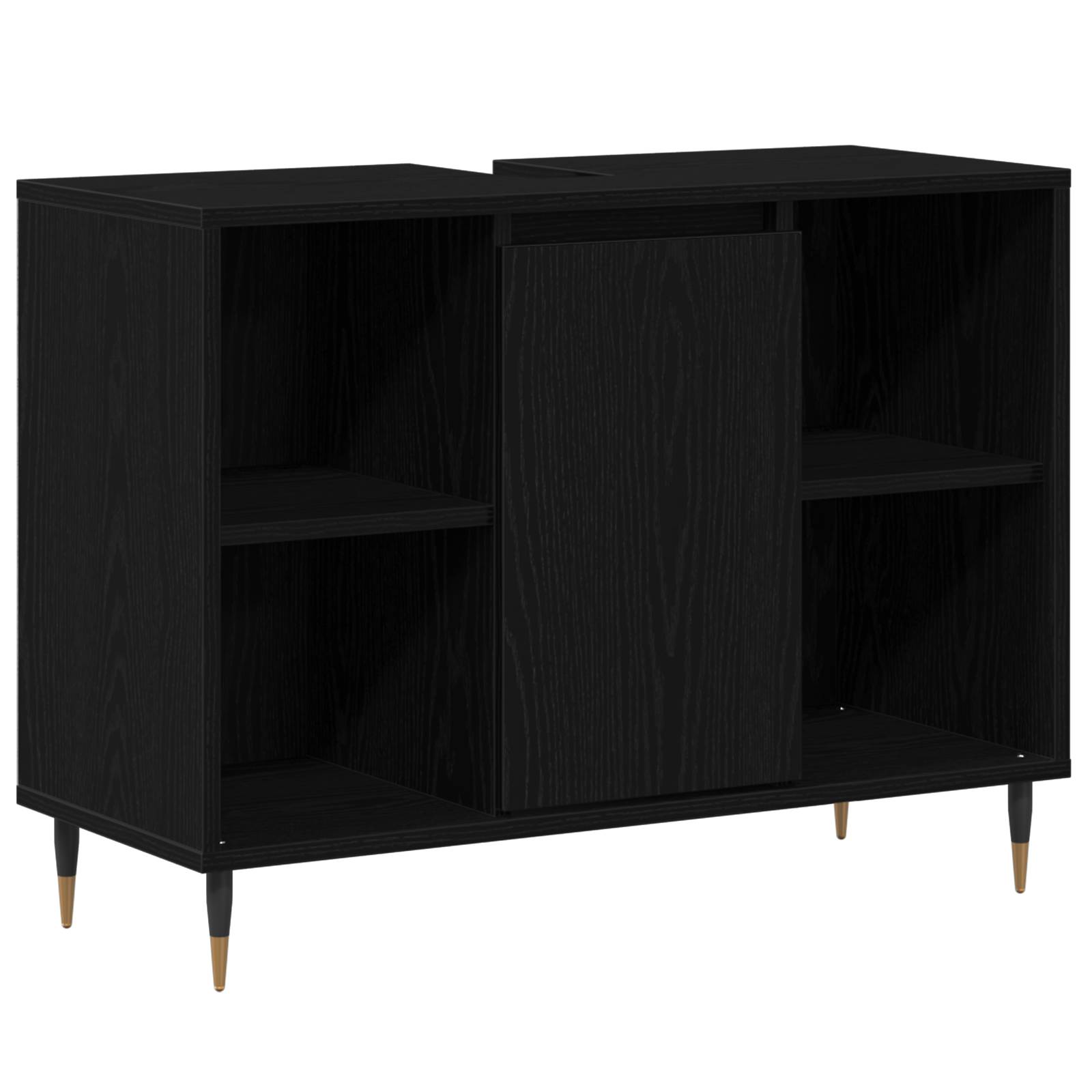 vidaXL Kommode Schwarze Eiche Holzwerkstoff Mittel