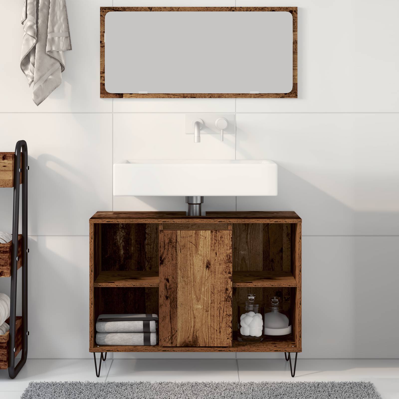 vidaXL Alter Holzschrank Alter Holz Holzwerkstoff Mittelgroß