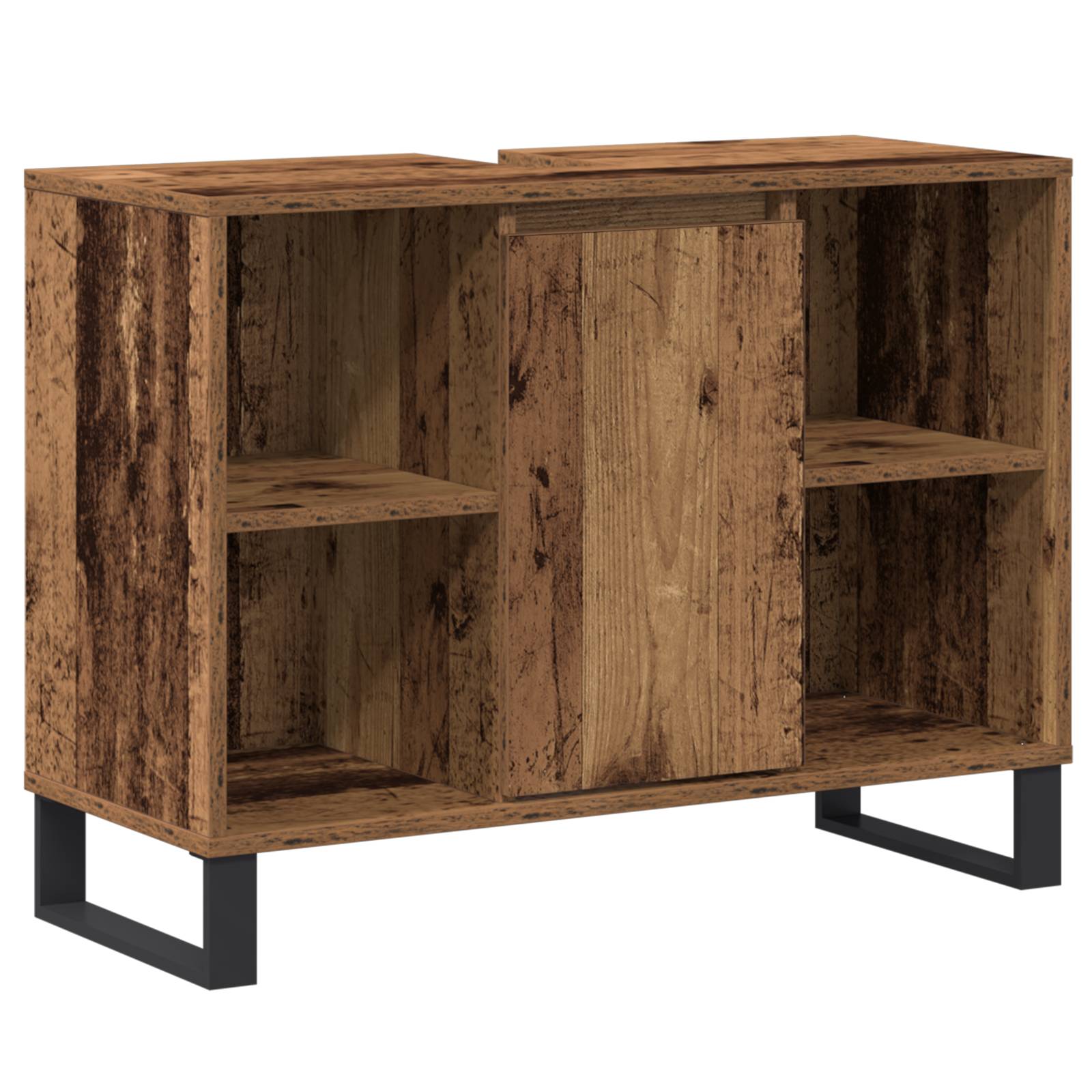 vidaXL Badezimmer-Waschtisch Altes Holz Spanplatte Mittel