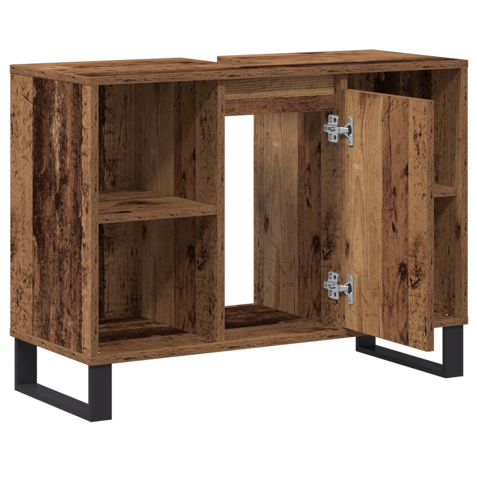 vidaXL Badezimmer-Waschtisch Altes Holz Spanplatte Mittel