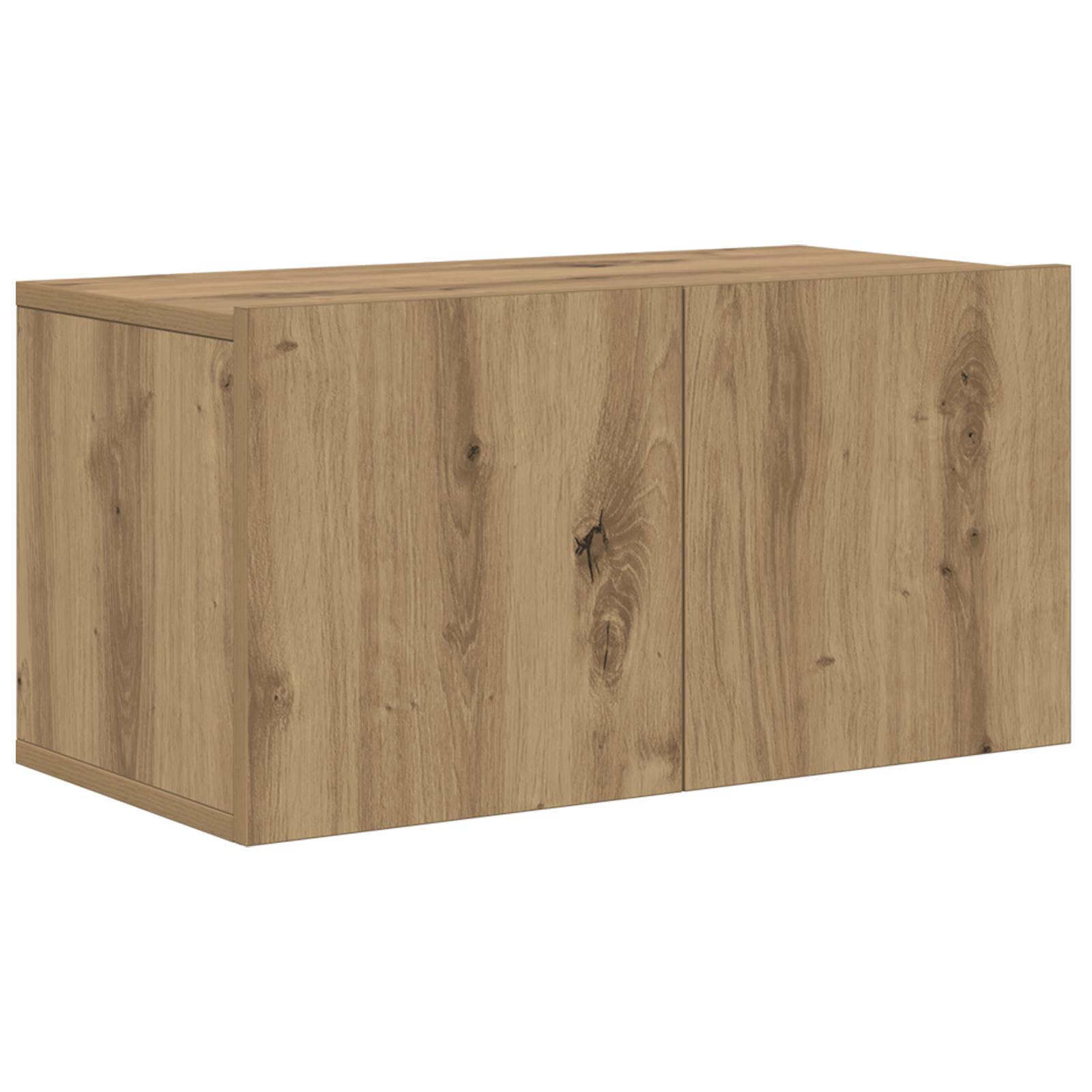 vidaXL Wand TV Schrank 4 pcs Handwerklich gefertigter Eichenholz