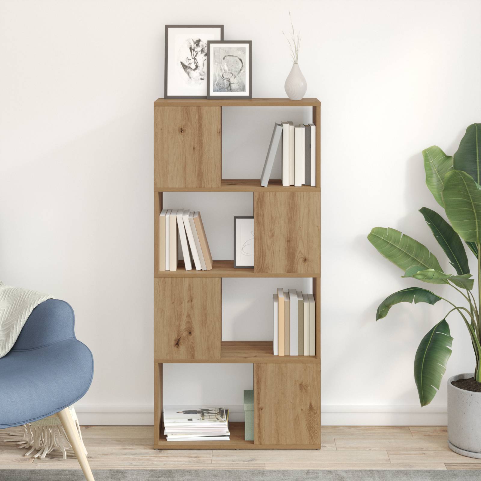 vidaXL TV Stand Artisan Eiche Engineered Wood 60 cm x 24 cm x 124 cm