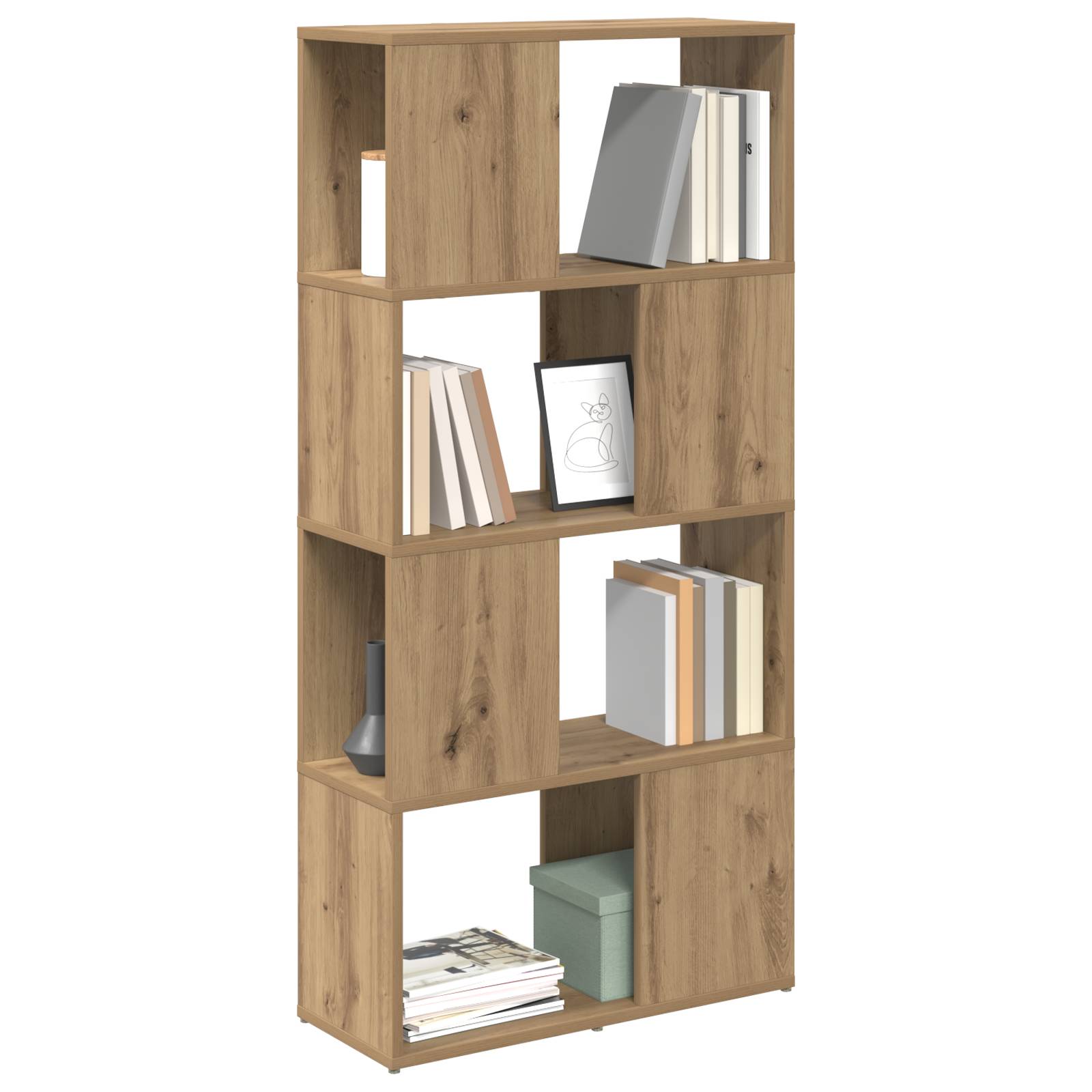 vidaXL TV Stand Artisan Eiche Engineered Wood 60 cm x 24 cm x 124 cm
