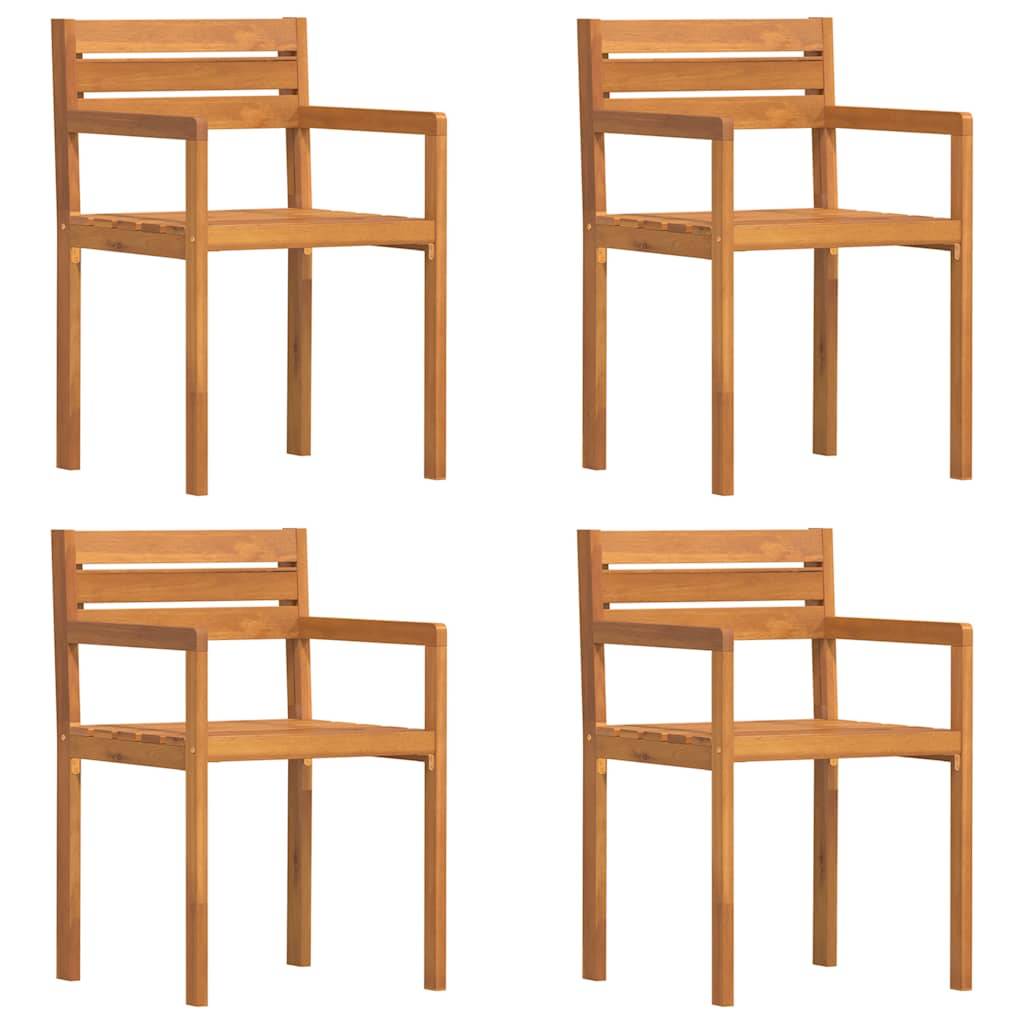 vidaXL Gartenstühle 4 Stk. 50x53x80 cm Massivholz Akazie