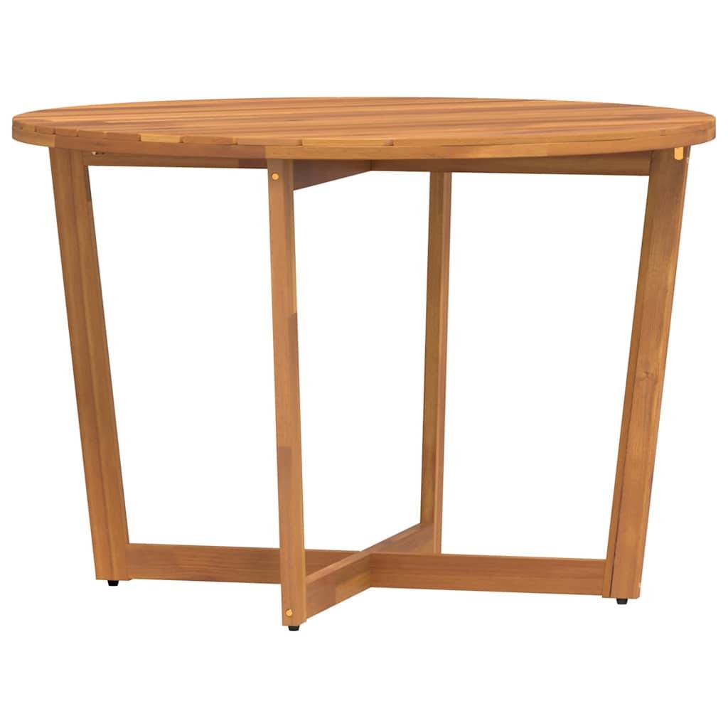 vidaXL Garten-Esstisch Rund Ø110x75 cm Massivholz Akazie