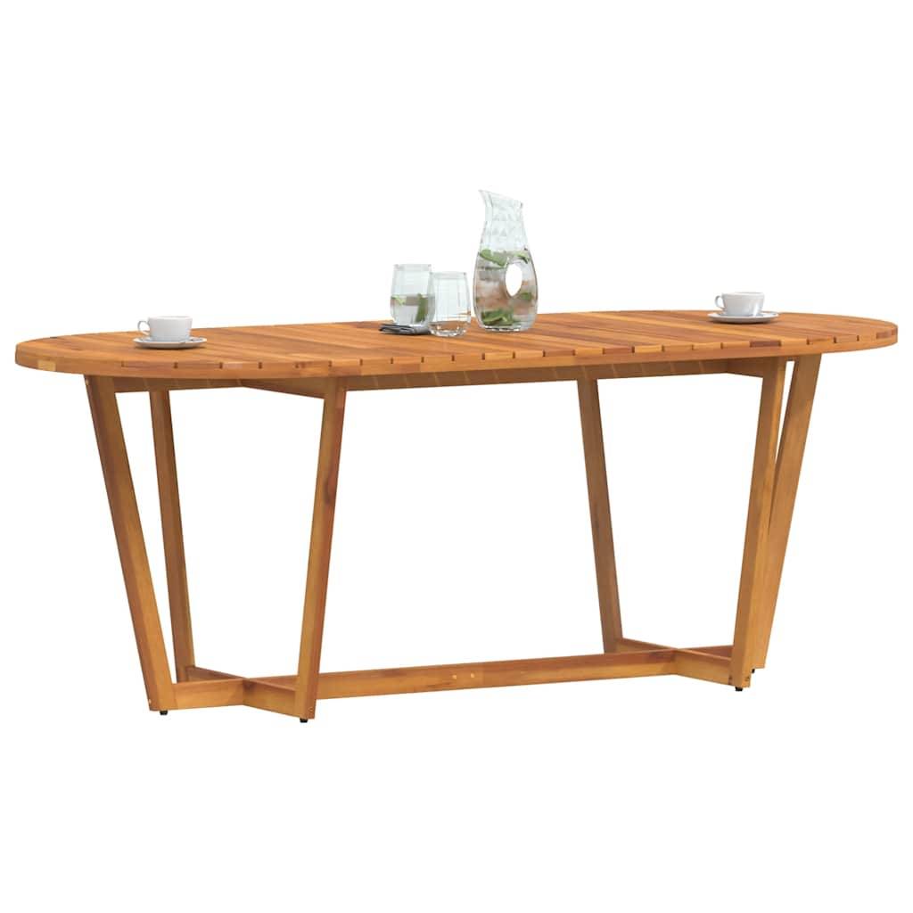vidaXL Garten-Esstisch Oval 200x90x75 cm Massivholz Akazie