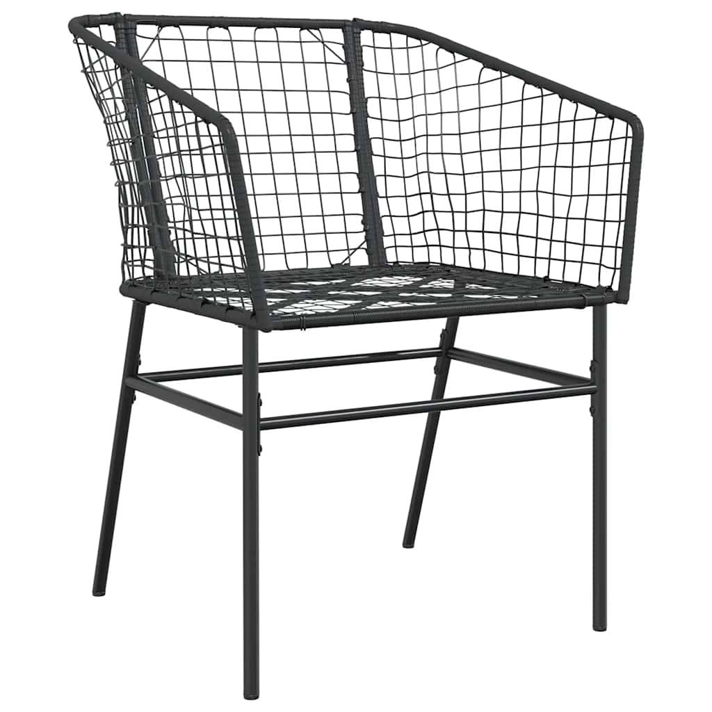 vidaXL 5-teiliges Garten-Esszimmerset aus schwarzem Polyrattanglas
