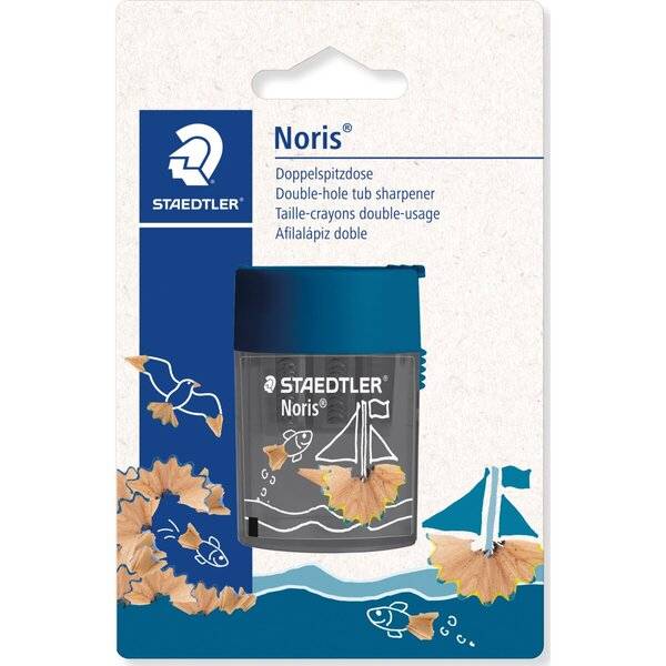 Doppelspitzdose Noris rund Blisterkarte