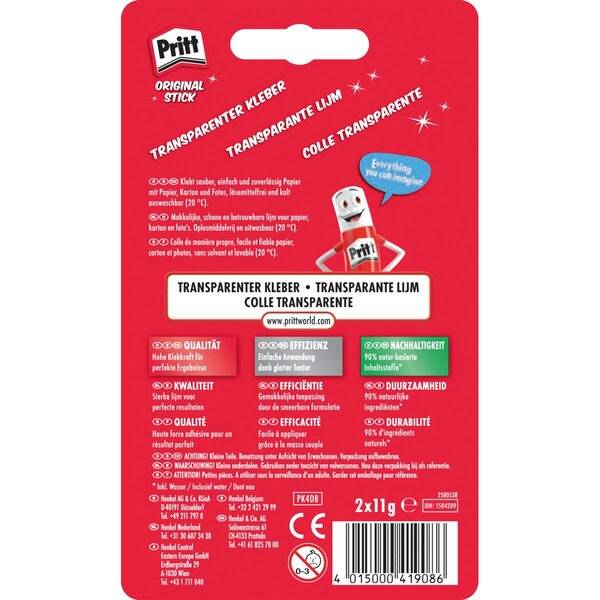 Klebestift Pritt 2x11g BK