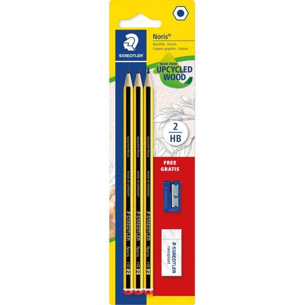 Bleistift Noris HB Set mit Spitzer und Radierer