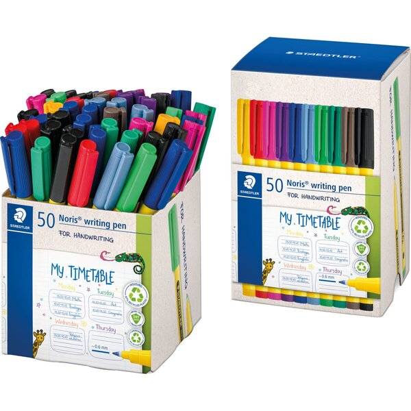 Fineliner Noris wrinting pen sortiert Köcher 50 Stück