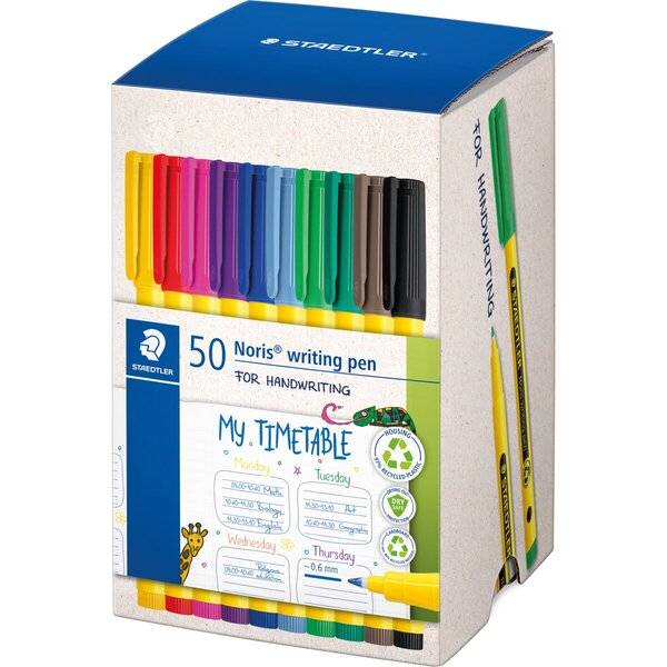 Fineliner Noris wrinting pen sortiert Köcher 50 Stück