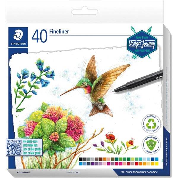 Fineliner triplus rPP sortiert 40 Stück