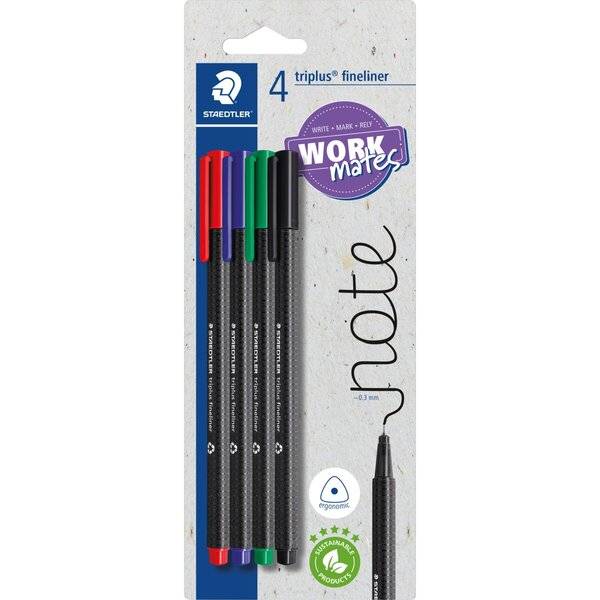 Fineliner triplus rPP sortiert 4 Stück