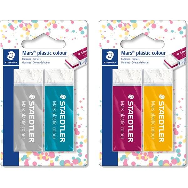 Radierer Mars plastic colour 2 Stück