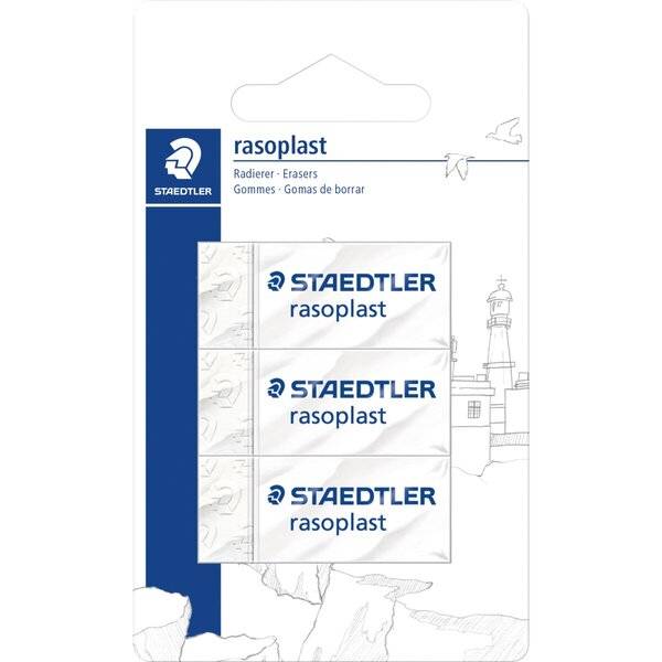 Radierer rasoplast 3x Blisterkarte
