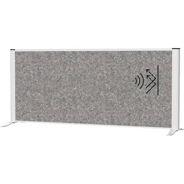 Sideboard-Trennwand MAULconnecto silber/52,75cm Akustik dunkelgrau Standfüße