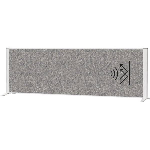 Sideboard-Trennwand MAULconnecto silber 160/52,75cm Akustik dunkelgrau Standfüße