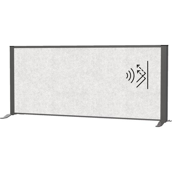 Sideboard-Trennwand MAULconnecto anthrazit 120/52,75cm Akustik hellgrau Standfüße