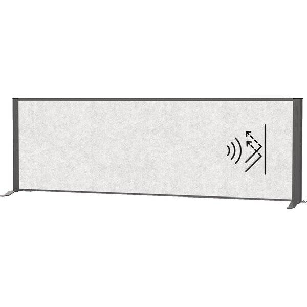 Sideboard-Trennwand MAULconnecto anthrazit 160/52,75cm Akustik hellgrau Standfüße