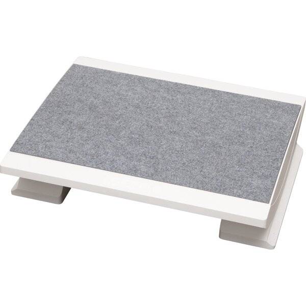 Fußstütze 45x39cm verstellbar weiß 5 Neigungswinkel Teppichbelag