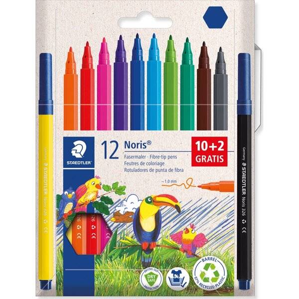 Fasermaler Noris Kartonetui 12 Stück