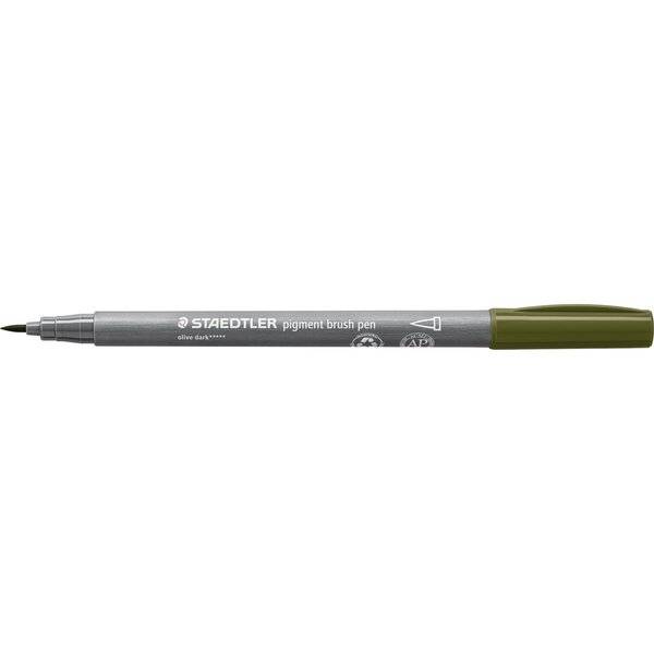 Pigment brush pen oliv dunkel