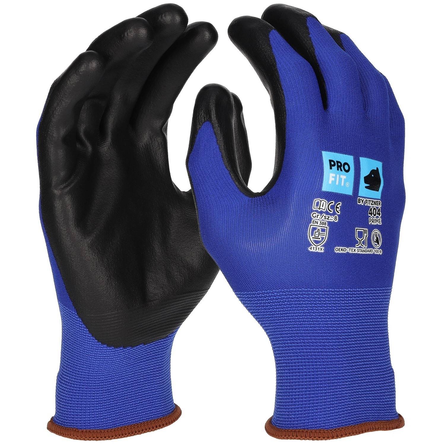 Profit 404/9 - Polymer-p Montagehandschuh, "Prime", blau/schwarz