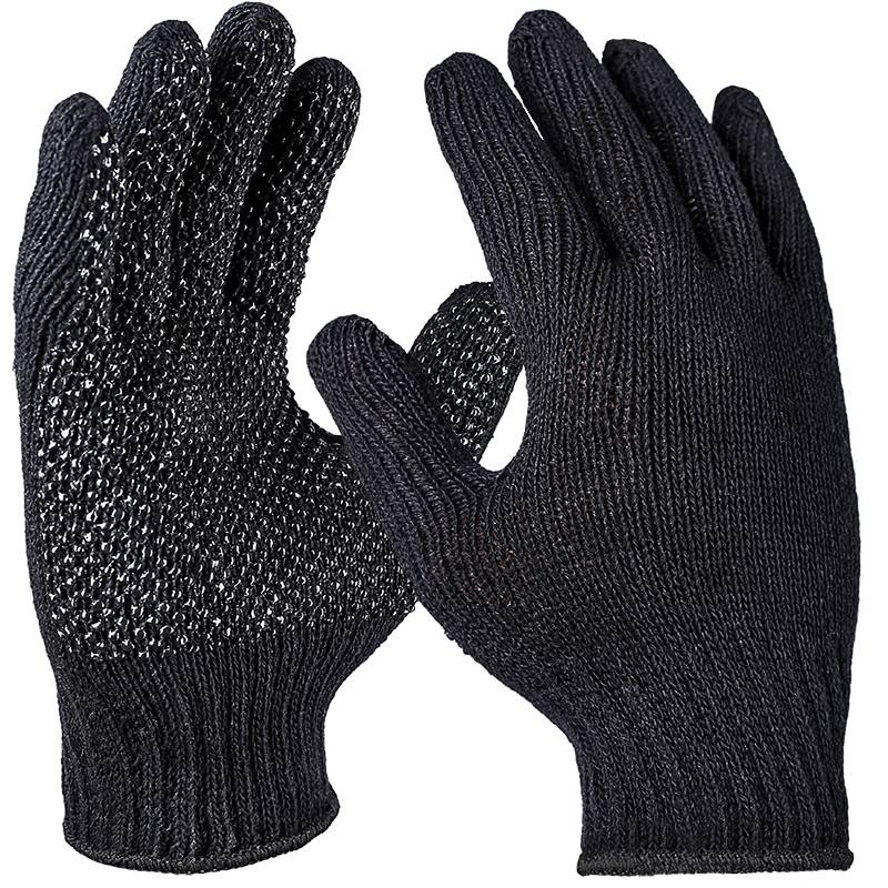 Profit 513/10 - Strickhandschuhe, grob, schwarz, einseitig Noppen