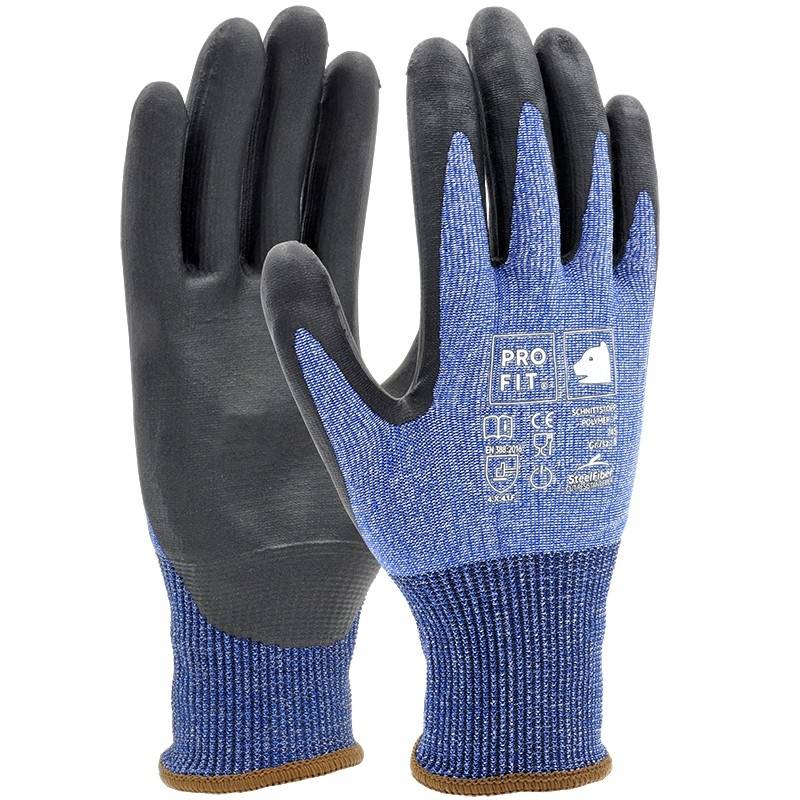 Profit 745/10 - Polymer-p Schnittschutzhandschuh, "Prime Cut F", blau/schwarz