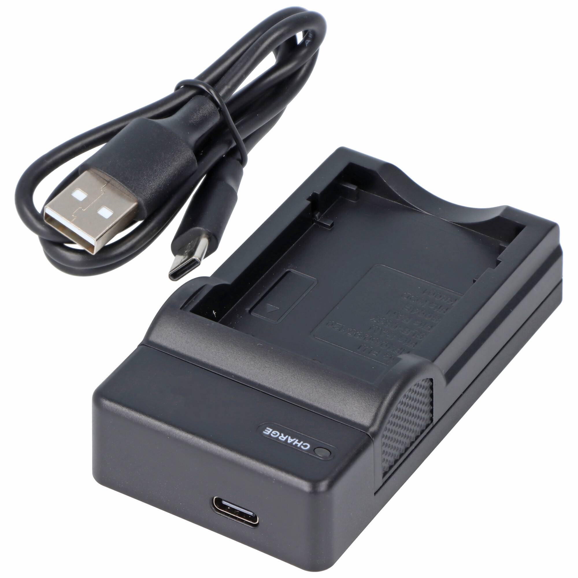 USB-Ladegerät passend für Fuji NP-40, NP-95, F30, Z3, Z60, SLB-1037, Micro-USB Ladekabel