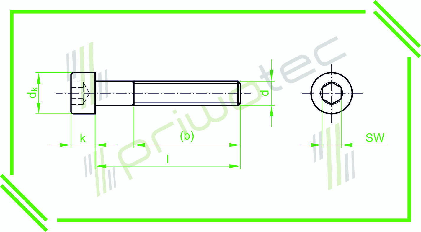 ISO4762 | DIN912 M1,6x3 Zylinderkopfschrauben, mit Innensechskant Vollgewinde Material: A2 - blank (100 Stk.)