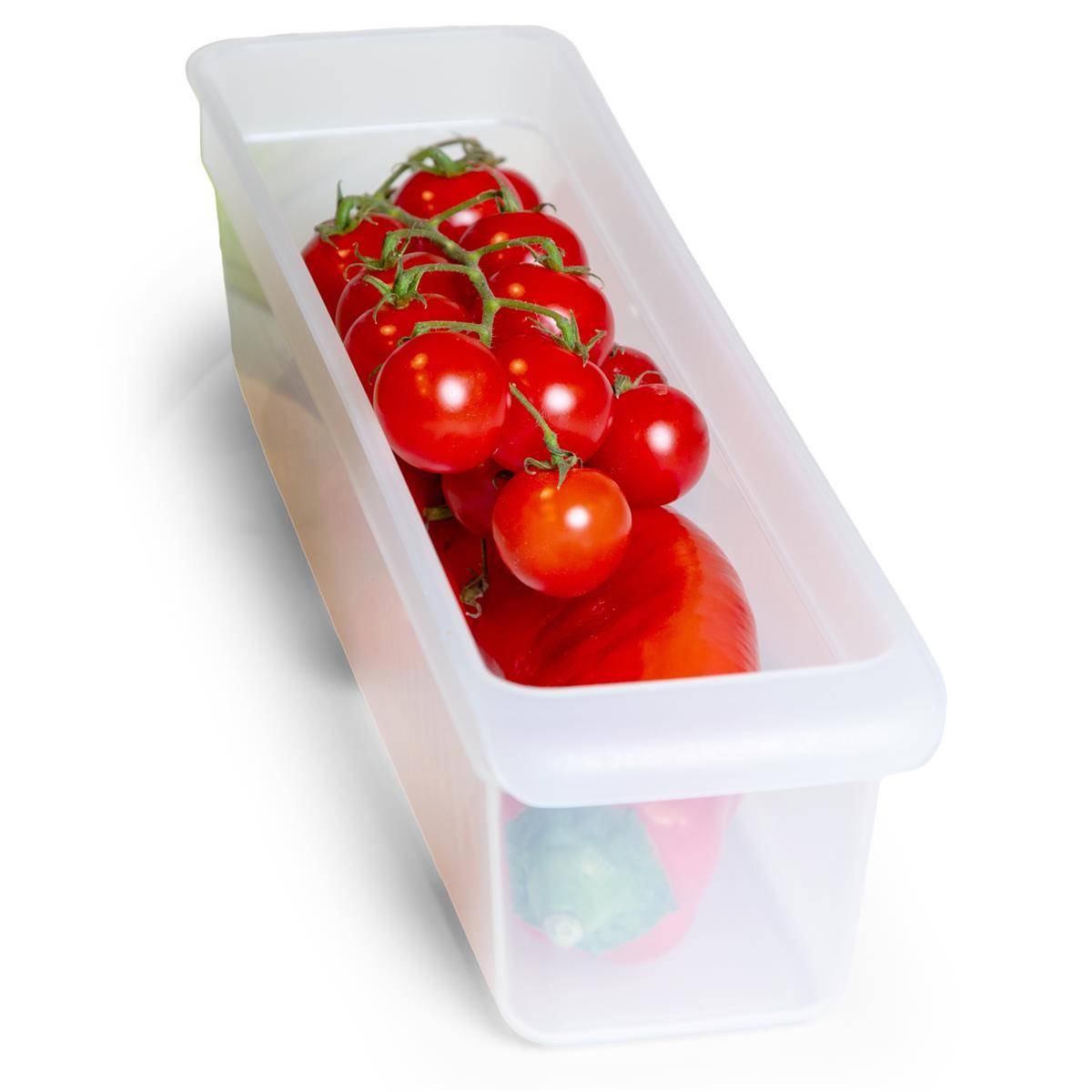 Novaliv Kühlschrank Organizer 30,5 x 7,5 x 8 cm BPA-frei Ordnung Made in Germany Kühlschrankorganizer Lebensmittelecht Aufbewahrung für Küche Haus