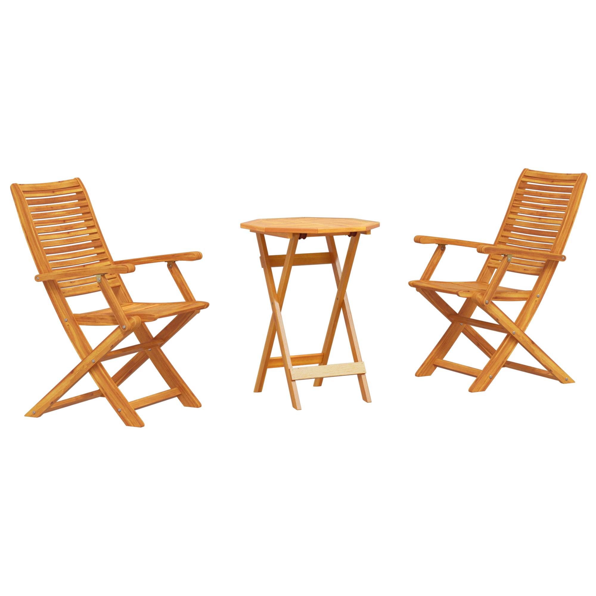 vidaXL 3-tlg. Bistro-Set Klappbar Massivholz Akazie