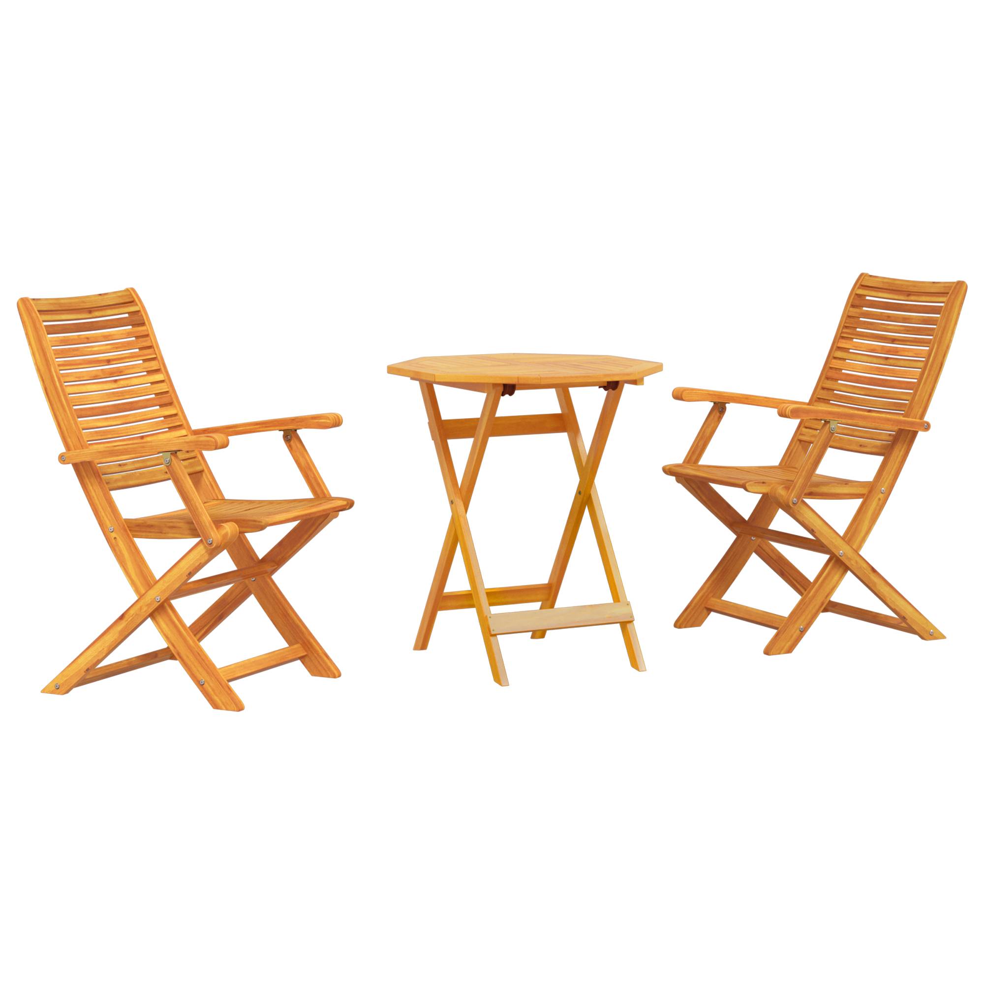 vidaXL 3-tlg. Bistro-Set Klappbar Massivholz Akazie