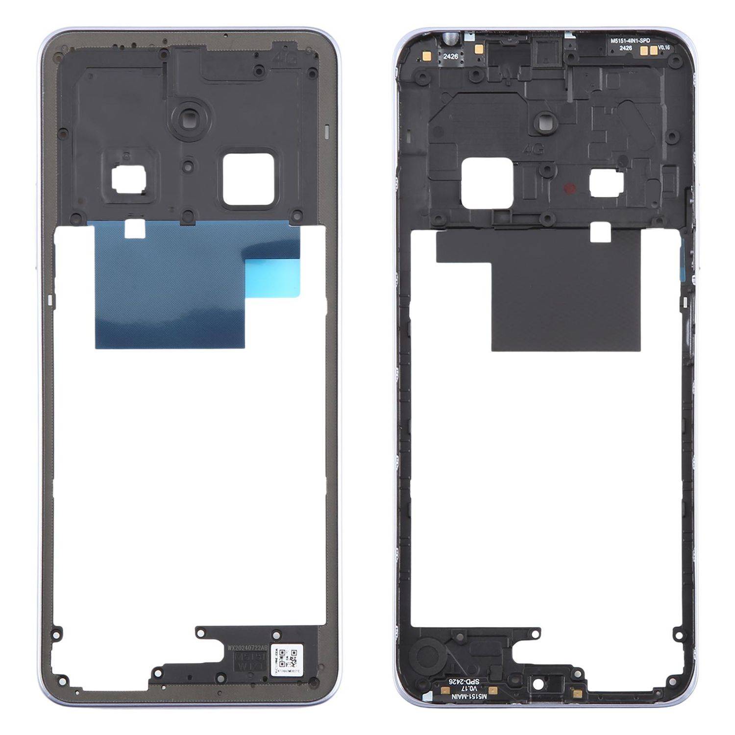 Für Xiaomi Redmi 14C 4G Mittelrahmen Bezel Plate Ersatzteil Reparatur Lila