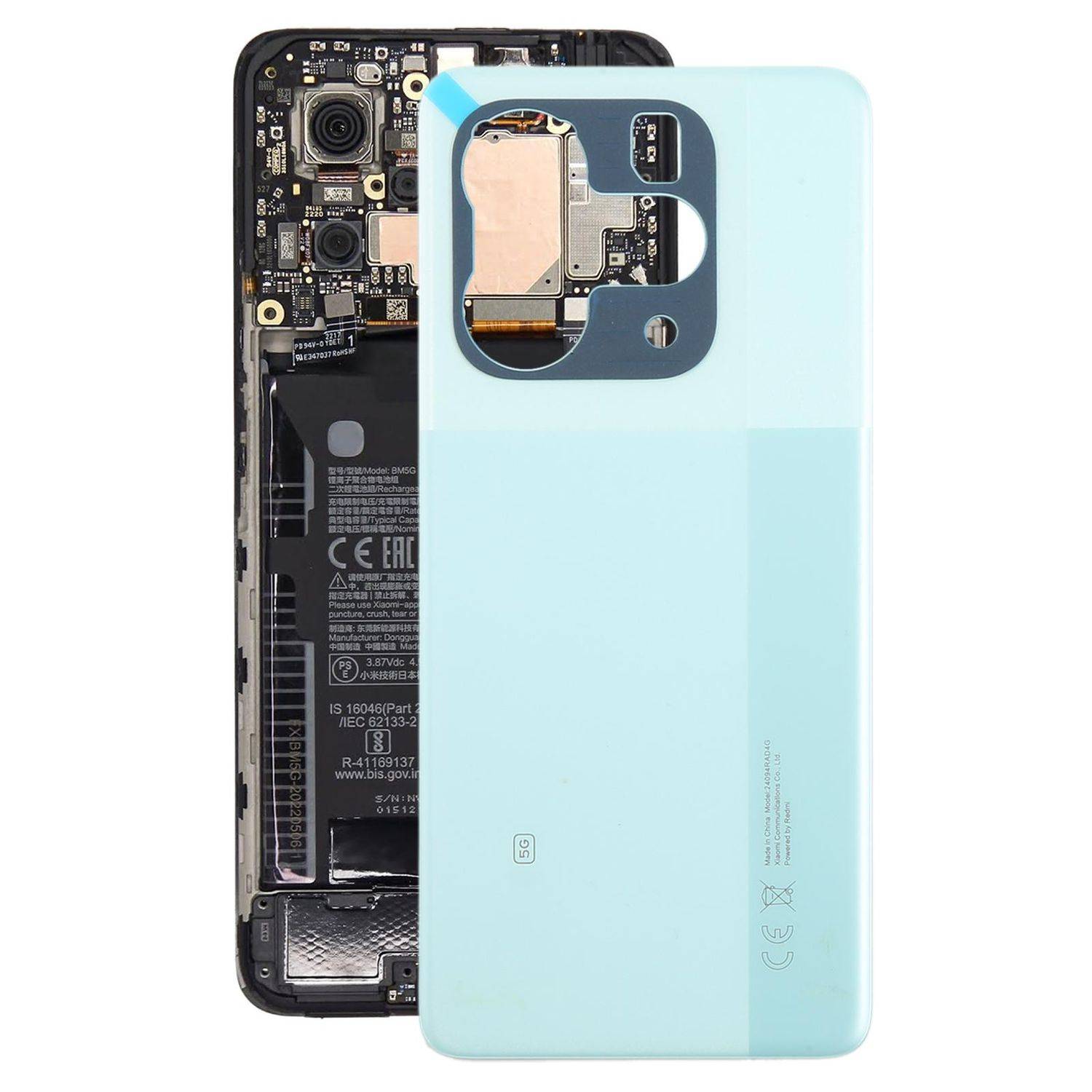 Für Xiaomi Redmi Note 14 5G Akkudeckel Backcover Ersatzteil Reparatur Grün