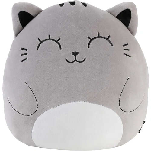 I-TOTAL ® Dekokissen für Kinder/Wohnzimmer Flauschiges Stoffkissen graue Katze I-TOTAL ® Dekokissen für Kinder/Wohnzimmer Flauschiges Stoffkissen graue Katze