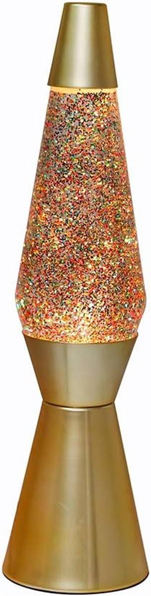 I-TOTAL® Lavalampe Magiie Einzigartiges für Ihr Zuhause Gold Glitzer
