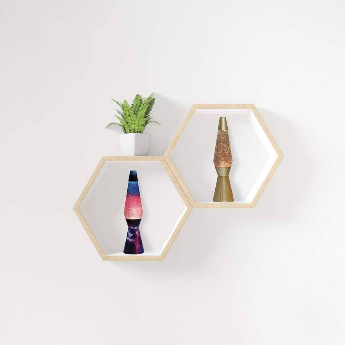 I-TOTAL® Lavalampe Magiie Einzigartiges für Ihr Zuhause Gold Glitzer