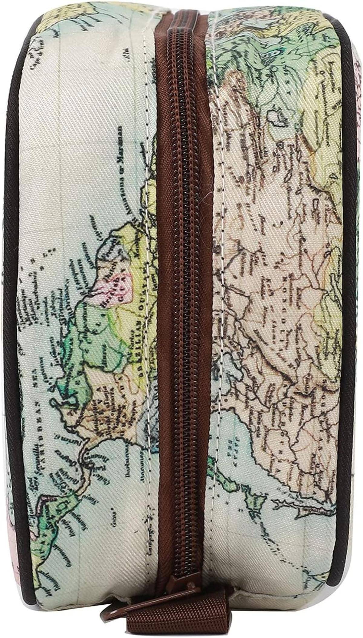 I-TOTAL® Kosmetiktasche Reisetasche Damen Herren wasserdicht Haken alte Karte