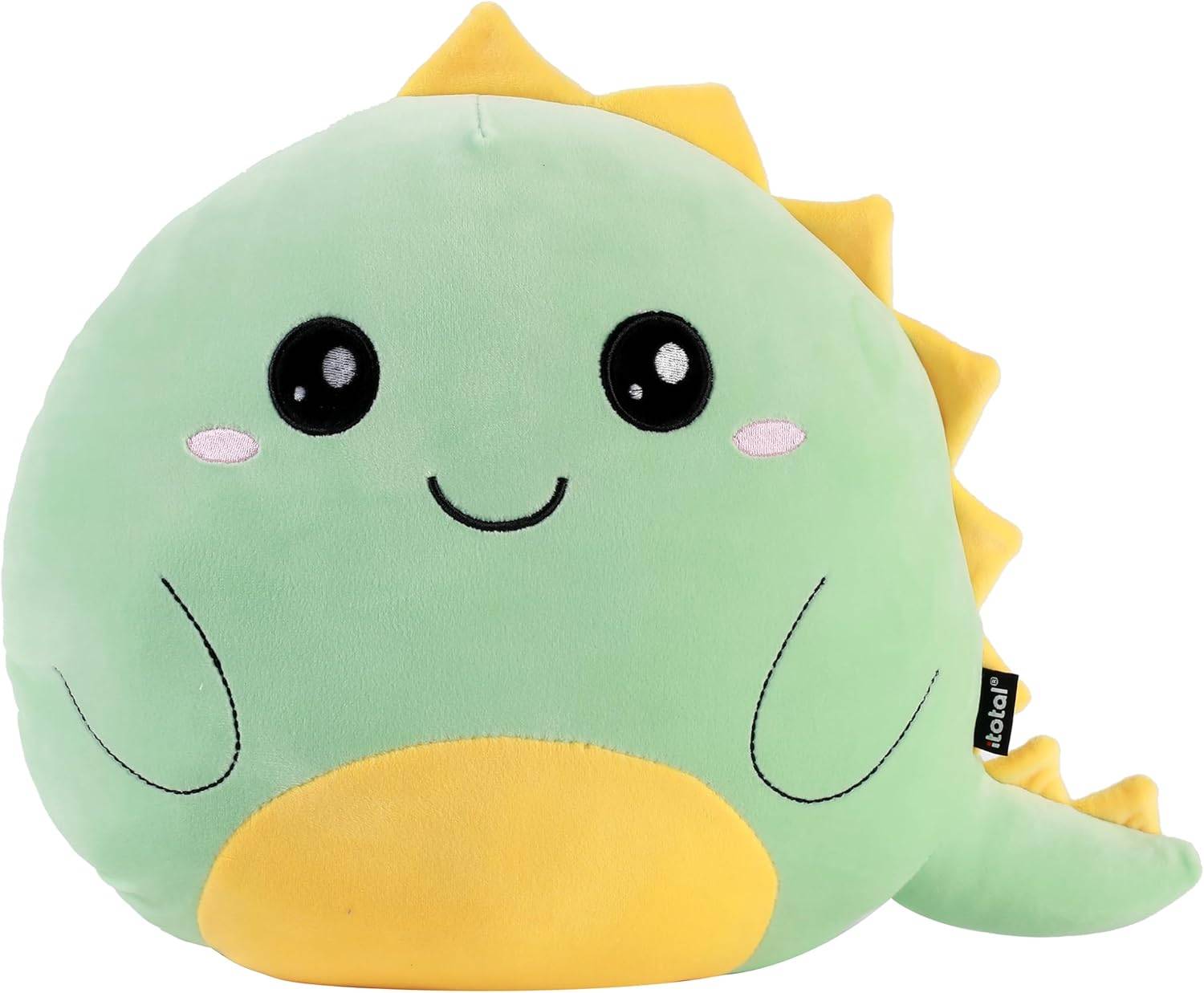 I-TOTAL ® Dekokissen für Kinder/Wohnzimmer Flauschiges Stoffkissen in Form Dino