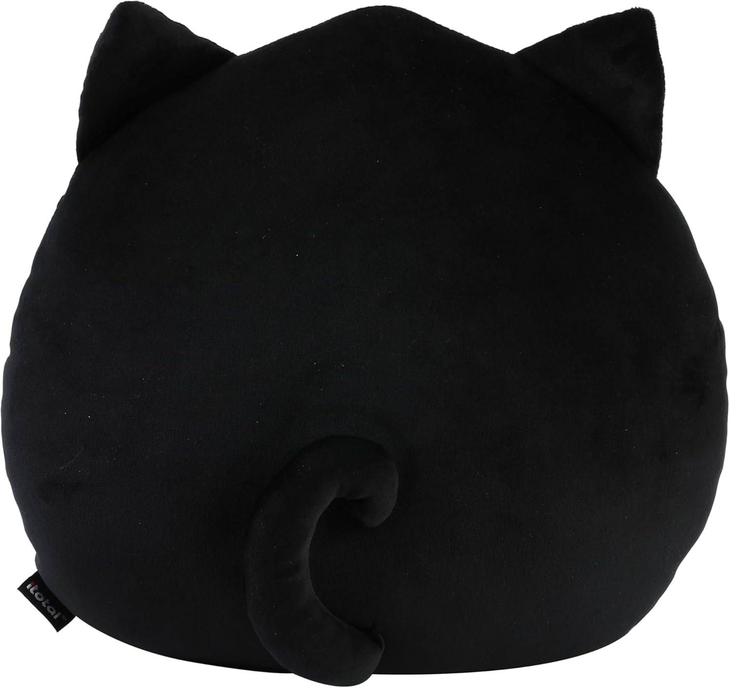 I-TOTAL ® - Dekokissen für Kinder/Wohnzimmer Stoffkissen in Form schwarze Katze