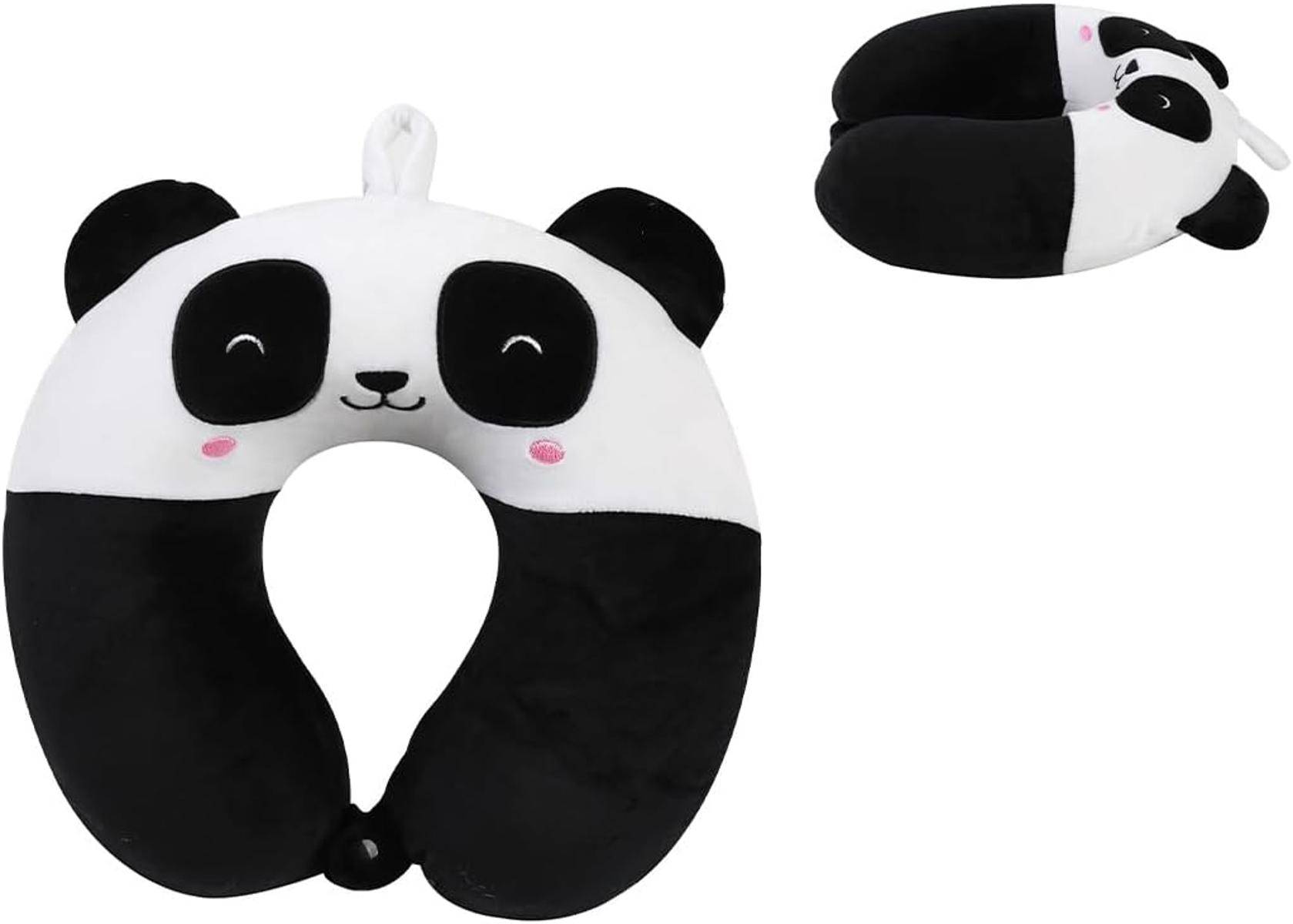 I-TOTAL® Reisekissen Nackenkissen weich für Nackenstützen Motiv Panda