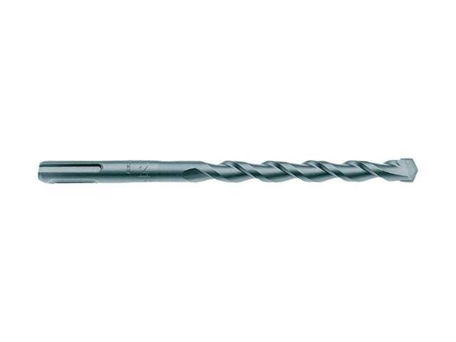Metalbohrer mit Drehung horizontal auf weißem Hintergrund gezeigt.