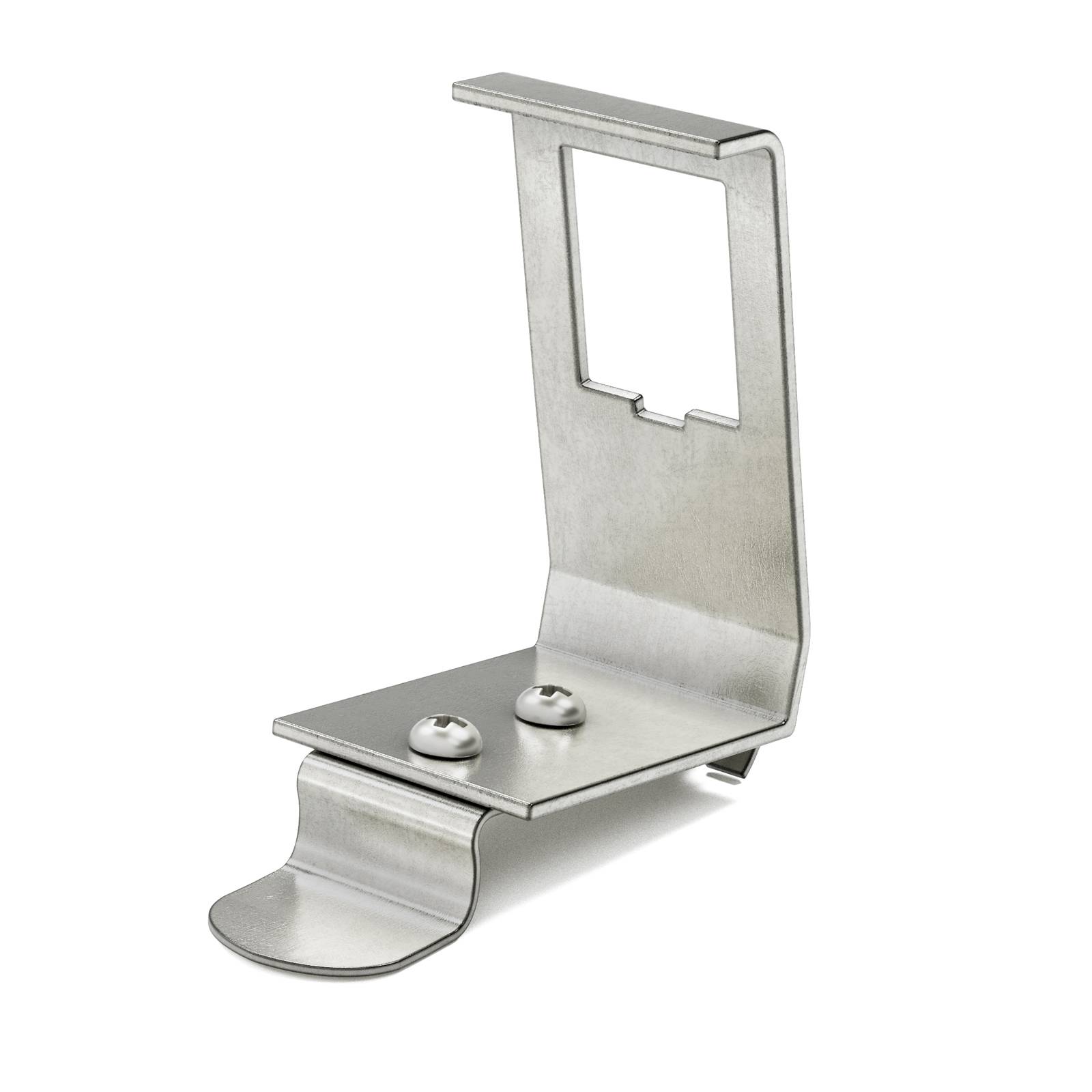 hb-digital Hutschienenadapter für 1 Keystone Modul aus Edelstahl für 35mm DIN-Schienen