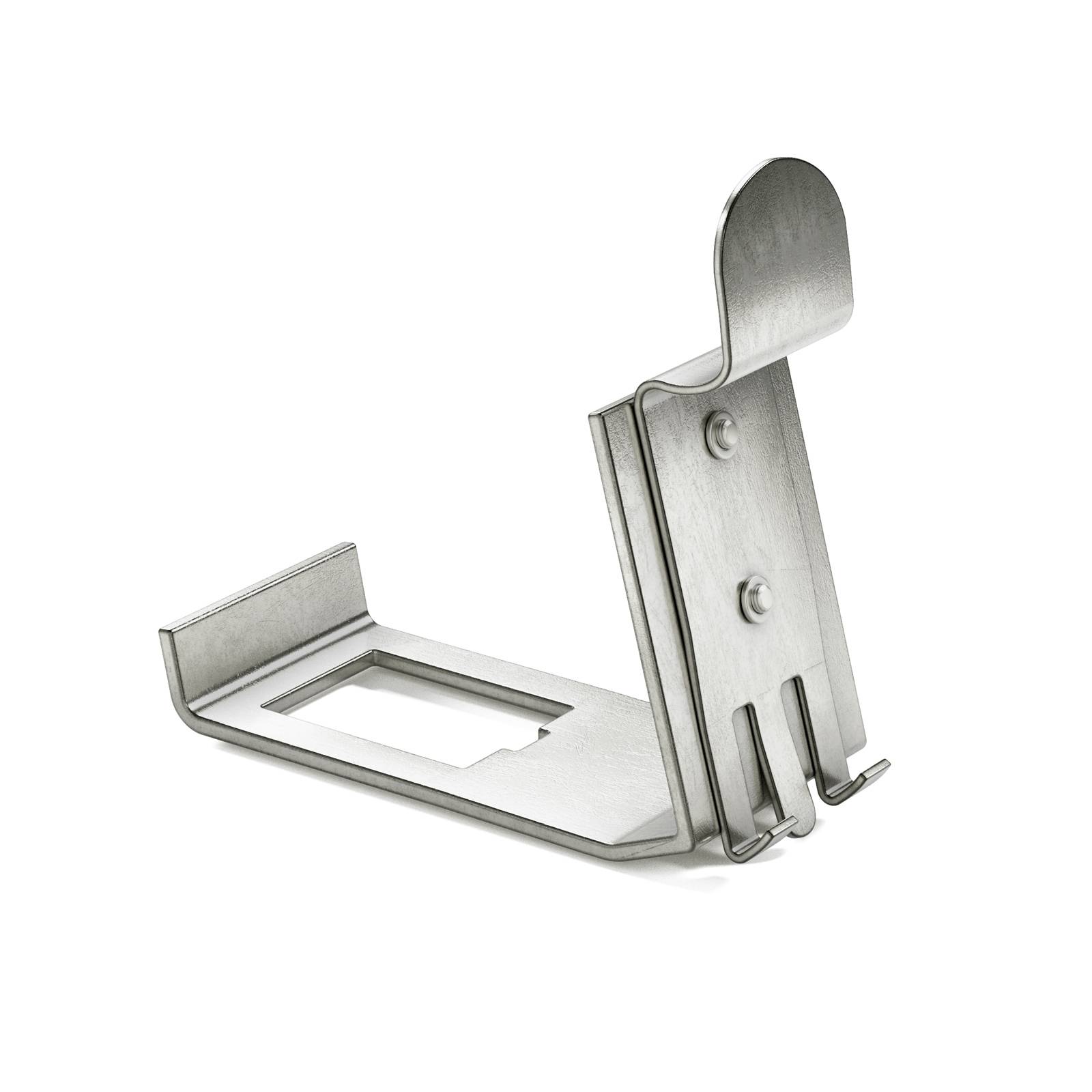 hb-digital Hutschienenadapter für 1 Keystone Modul aus Edelstahl für 35mm DIN-Schienen