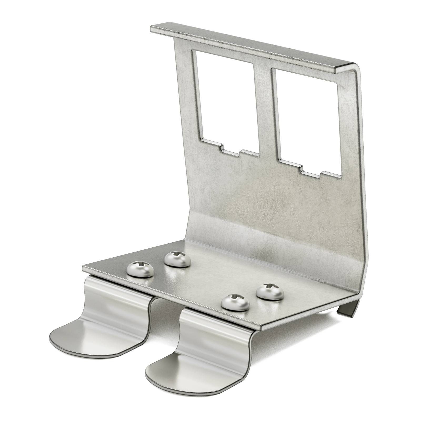 hb-digital Hutschienenadapter für 2 Keystone Modul aus Edelstahl für 35mm DIN-Schienen