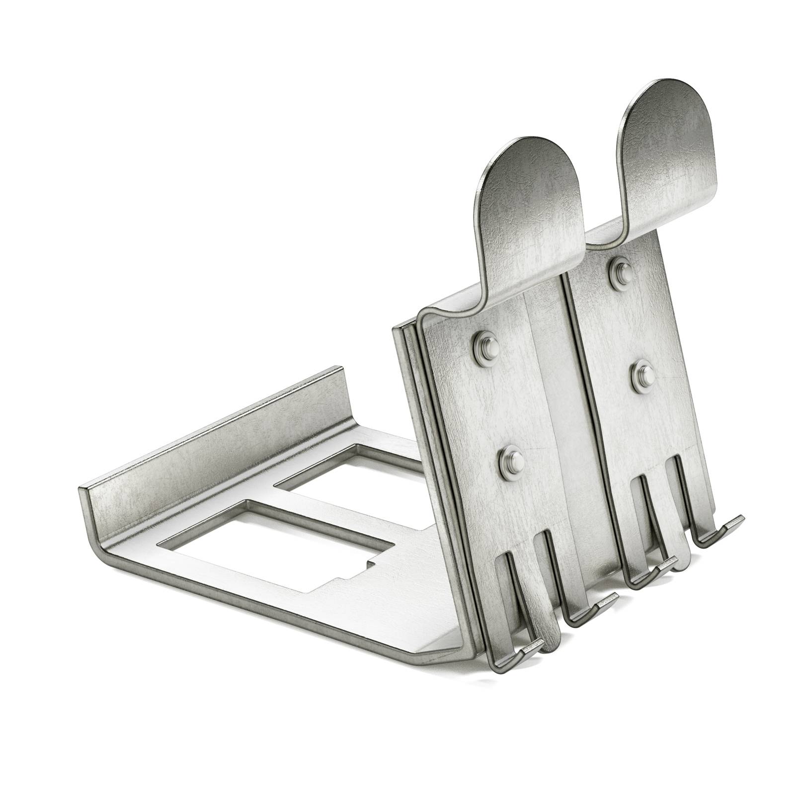 hb-digital Hutschienenadapter für 2 Keystone Modul aus Edelstahl für 35mm DIN-Schienen