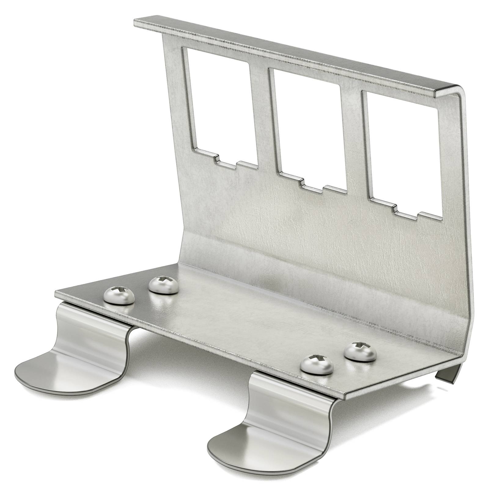 hb-digital Hutschienenadapter für 3 Keystone Modul aus Edelstahl für 35mm DIN-Schienen